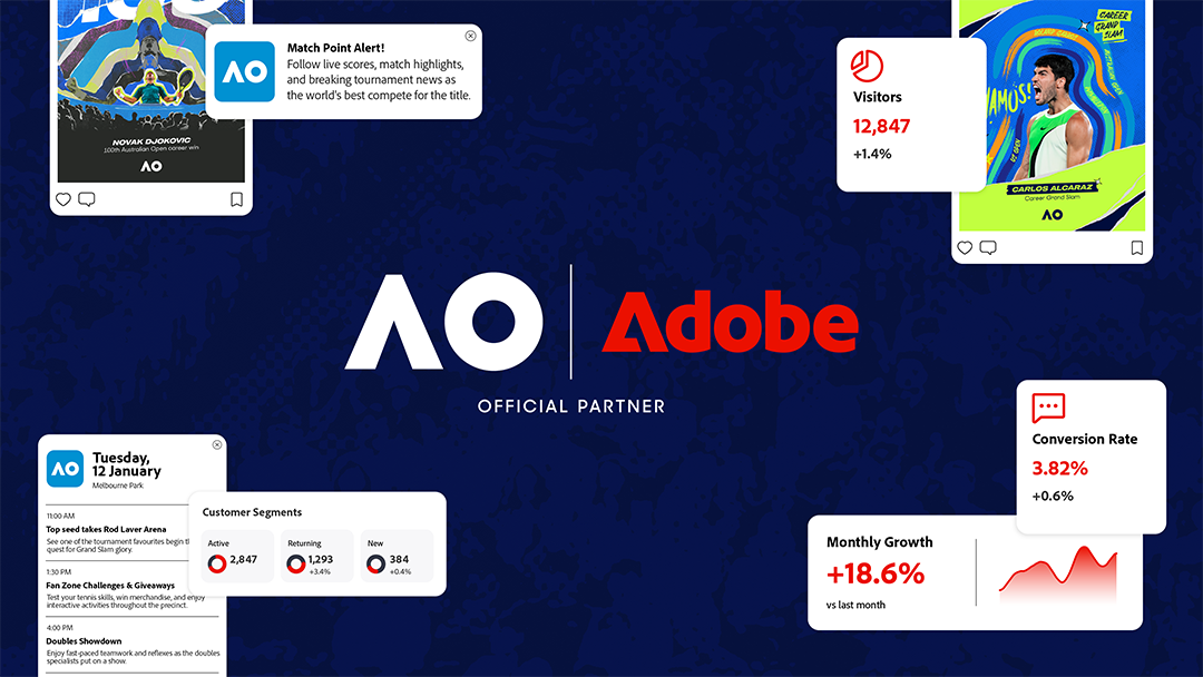 Australian Open nombra a Adobe su socio oficial de IA y marketing