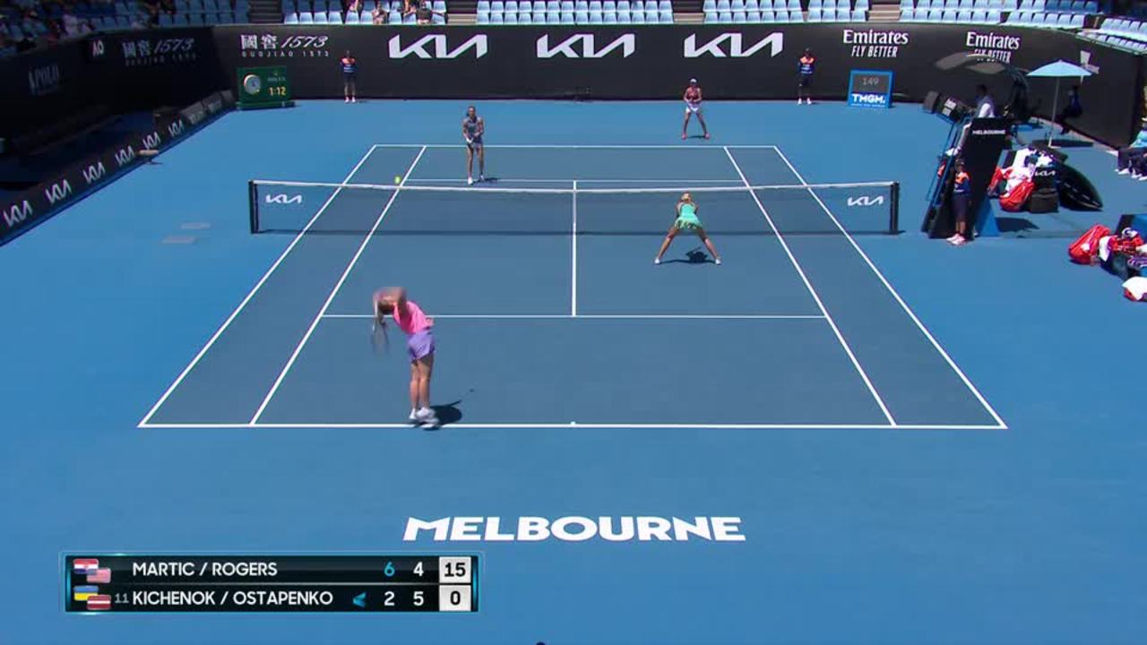 Martic/Rogers V Kichenok/Ostapenko Match Highlights (2R) | Australian ...