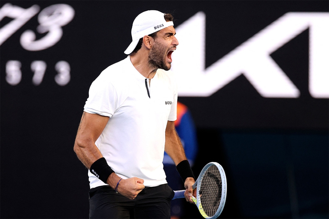 Berrettini conjures escape from Alcaraz 
