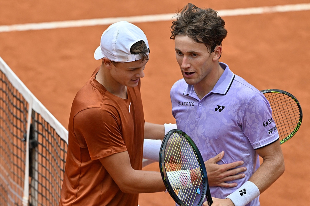Holger Rune and Casper Ruud will play for the second straight year at Roland Garros
