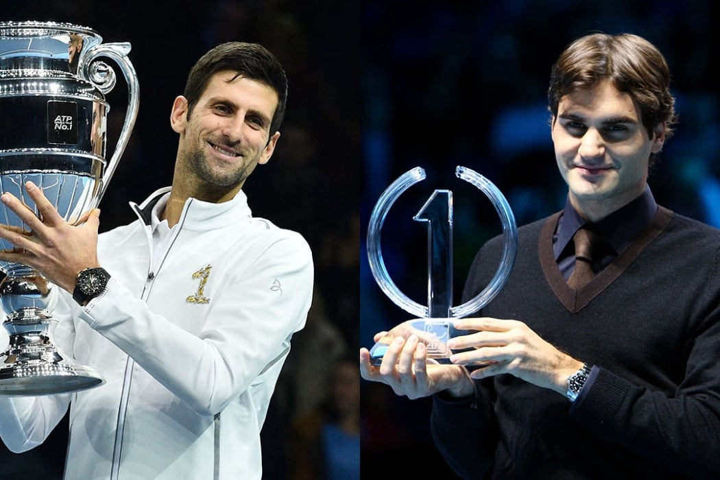 Novak Djokovic and Roger Federer have spent more weeks at world No.1 than any other players in ATP history