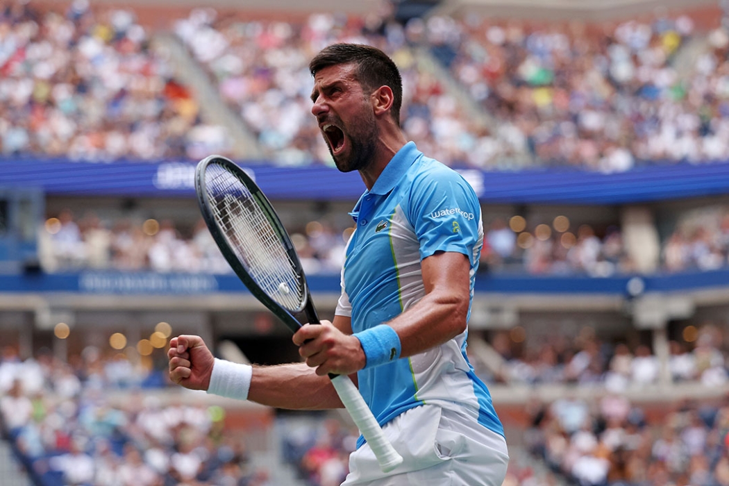 Novak Djokovic beat Taylor Fritz to reach the US Open semifinals, his 47th Grand Slam semifinal appearance