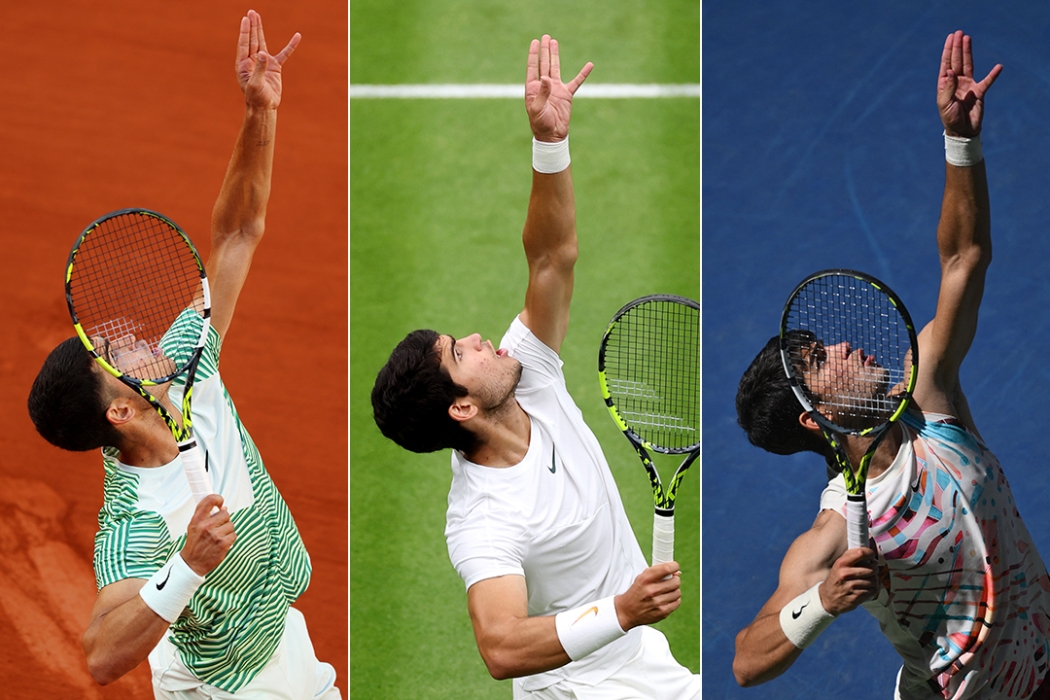 Carlos Alcaraz has reached consecutive semifinals at Roland Garros, Wimbledon and the US Open