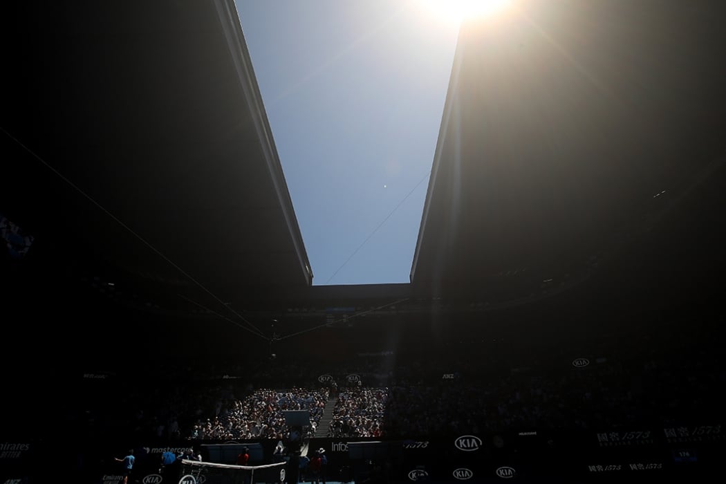 The roof opens at Rod Laver Arena