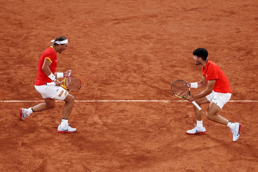 Rafael Nadal and Carlos Alcaraz men's doubles Paris 2024 Olympics