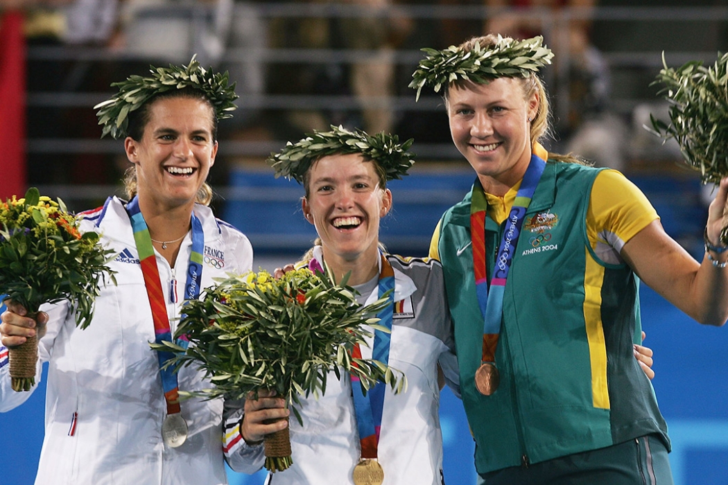 Alicia Molik was a bronze medallist alongside gold winner Justine Henin and silver winner Amelie Mauresmo at the Athens 2004 Olympics