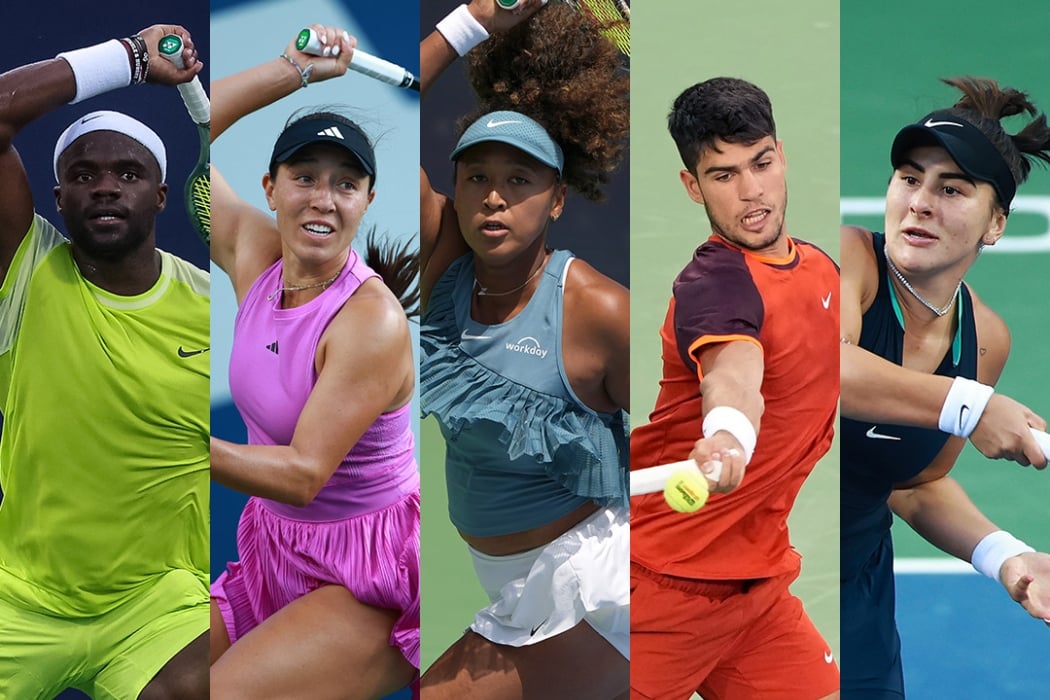 Naomi Osaka, Carlos Alcaraz, Jessica Pegula, Frances Tiafoe, Bianca Andreescu