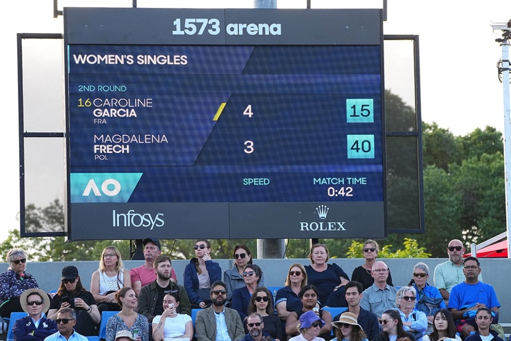 AO scoreboard showing Caroline Garcia's seed