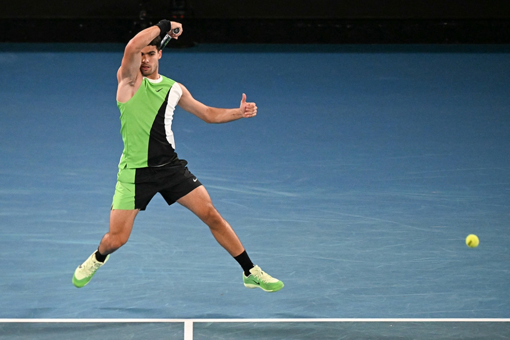 Carlos Alcaraz wins first round at AO 2026