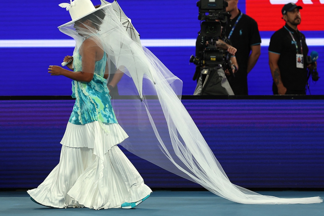 Naomi Osaka enters Rod Laver Arena for her first-round match at AO 2026