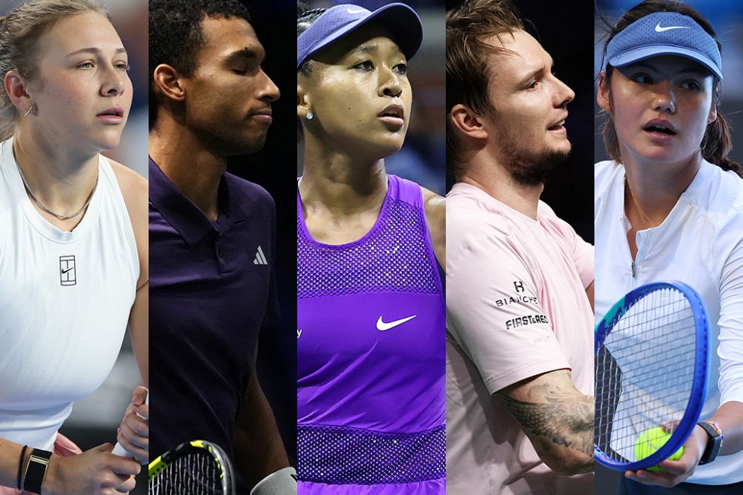 Amanda Anisimova, Felix Auger-Aliassime, Naomi Osaka, Alexander Bublik and Emma Raducanu