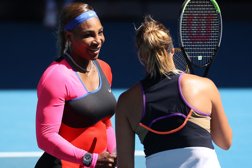 Serena Williams and Aryna Sabalenka played once, at Australian Open 2021
