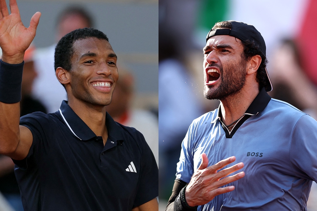 Felix Auger-Aliassime and Matteo Berrettini Roland Garros quarterfinalists