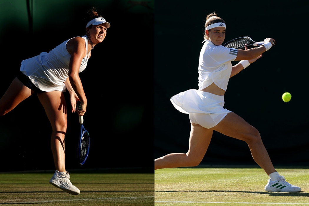 Linda Noskova and Karolina Muchova at Wimbledon