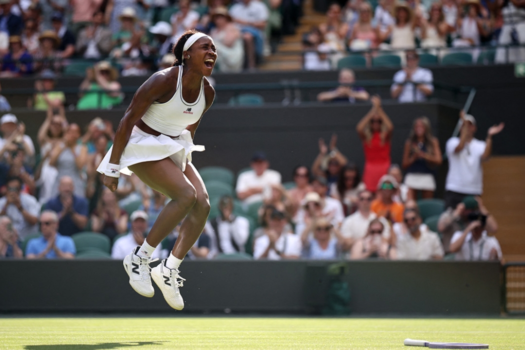 Coco Gauff beats Solana Sierra at Wimbledon