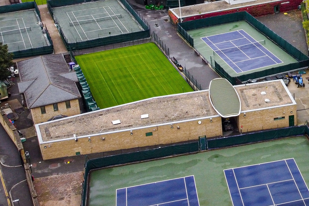 Different tennis court surfaces