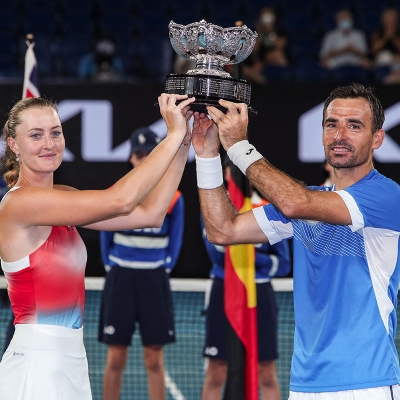 Kristina Mladenovic and Ivan Dodig Australian Open 2022 mixed doubles champions