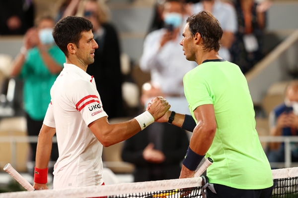 Novak Djokovic beat Rafael Nadal in the semifinals at Roland Garros in 2021