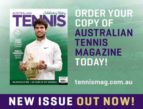 Australian Tennis Magazine August/September issue Carlos Alcaraz