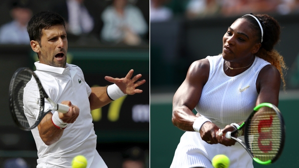 Novak Djokovic and Serena Williams at Wimbledon