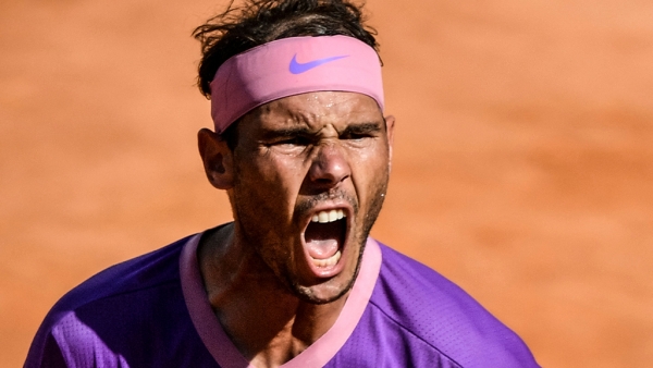 Rafael Nadal beat Denis Shapovalov in the third round of the Rome Masters.