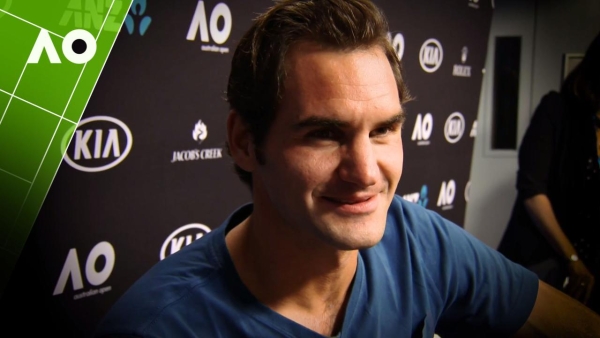 Roger Federer post final interview