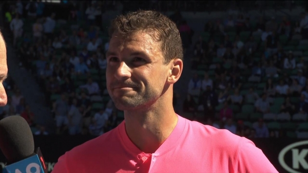 Grigor Dimitrov on court interview (1R)