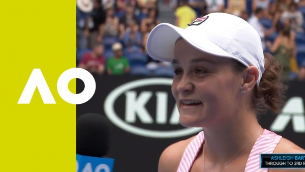 Ash Barty on-court interview