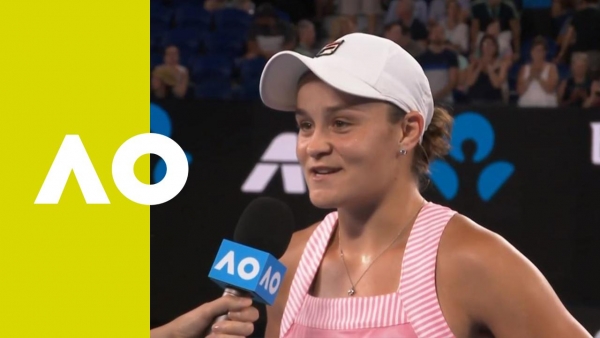 Ashleigh Barty on-court interview