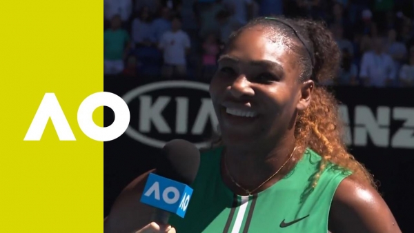 Serena Williams on-court interview