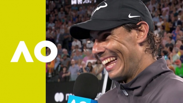 Rafael Nadal on-court interview