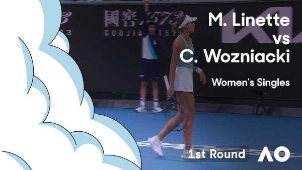 Magda Linette v Caroline Wozniacki Highlights | Australian Open 2024 First Round