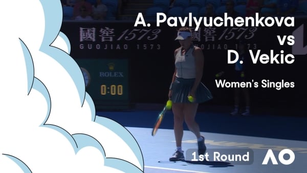 Anastasia Pavlyuchenkova v Donna Vekic Highlights | Australian Open 2024 First Round
