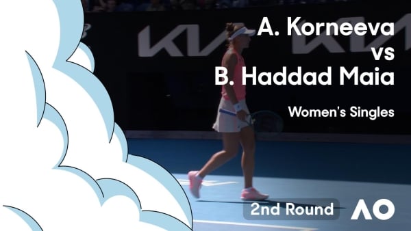 Alina Korneeva v Beatriz Haddad Maia Highlights | Australian Open 2024 Second Round