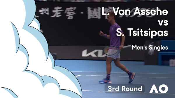 Luca Van Assche v Stefanos Tsitsipas Highlights | Australian Open 2024 Third Round