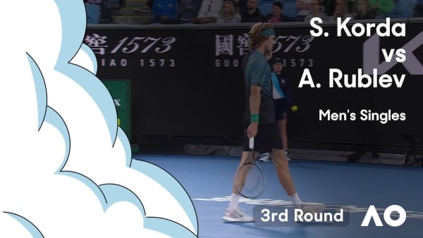 Sebastian Korda v Andrey Rublev Highlights | Australian Open 2024 Third Round