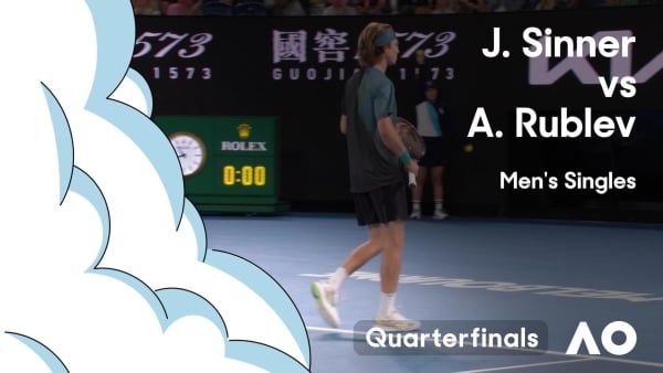 Jannik Sinner v Andrey Rublev Highlights | Australian Open 2024 Quarterfinal