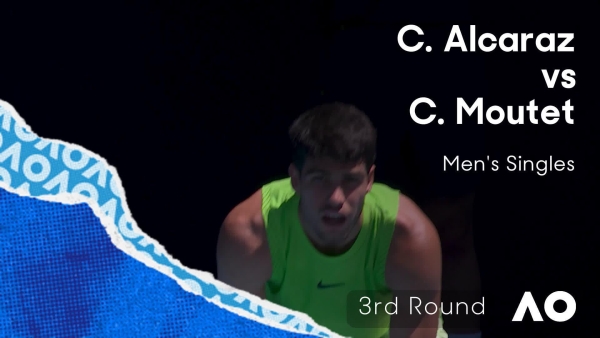 Carlos Alcaraz v Corentin Moutet Highlights | Australian Open 2026 Third Round