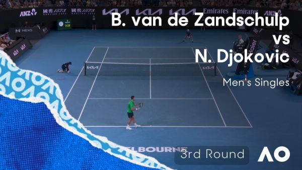 Botic van de Zandschulp v Novak Djokovic Highlights | Australian Open 2026 Third Round