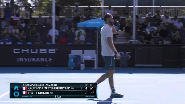 Giovanni Mpetshi Perricard v Hugo Grenier Highlights | Australian Open 2024 Final Qualifying